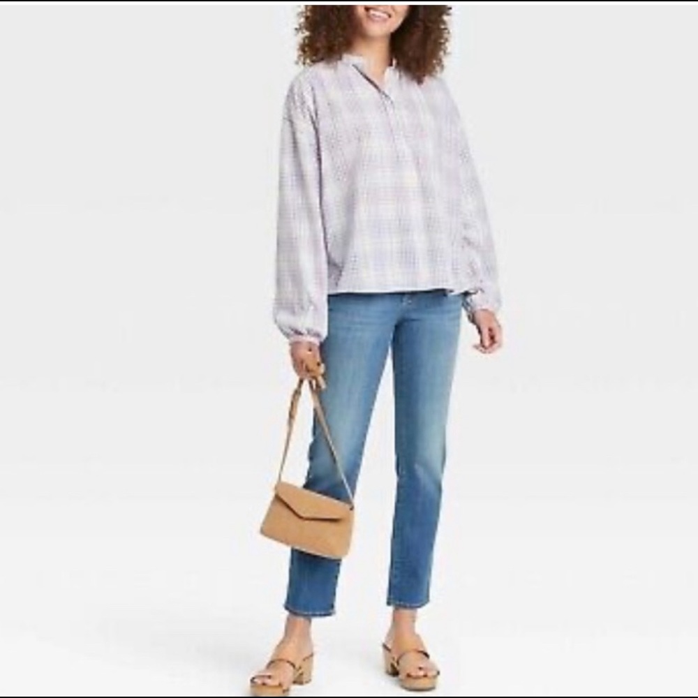 Universal Thread Balloon Long-Sleeve Poet Top - Lilac